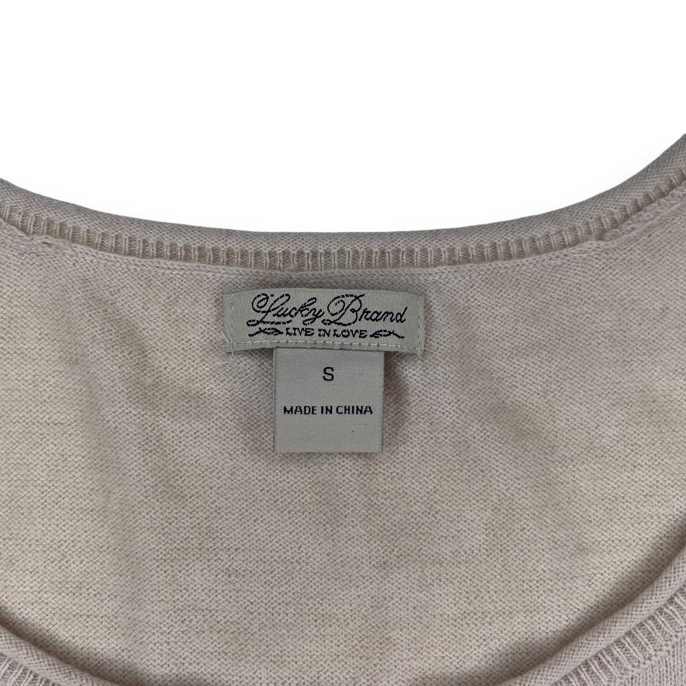Lucky Brand Wool‎ Blend Ombré Sweater Fine Quality Brown Cream Women's Small - Picture 3 of 7